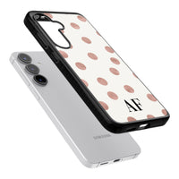 Points et initiales personnalisés en or rose