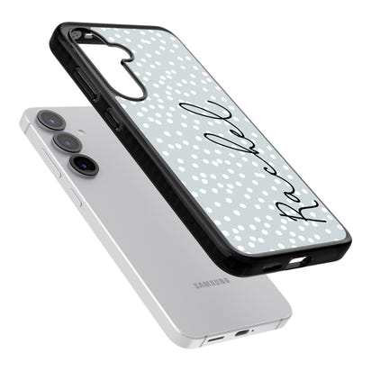 Écriture cursive verticale personnalisée et points