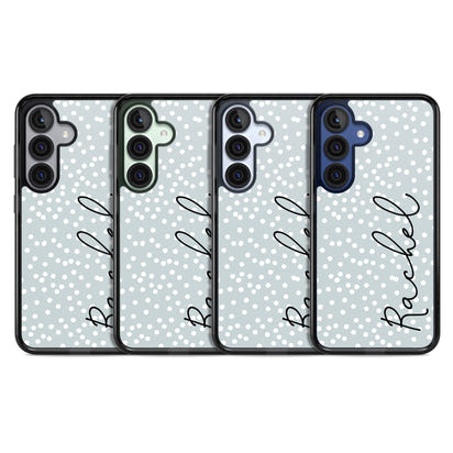 Écriture cursive verticale personnalisée et points