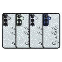 Écriture cursive verticale personnalisée et points