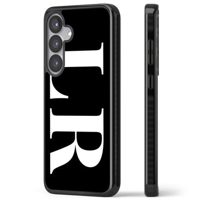 Lettres blanches et noires personnalisées