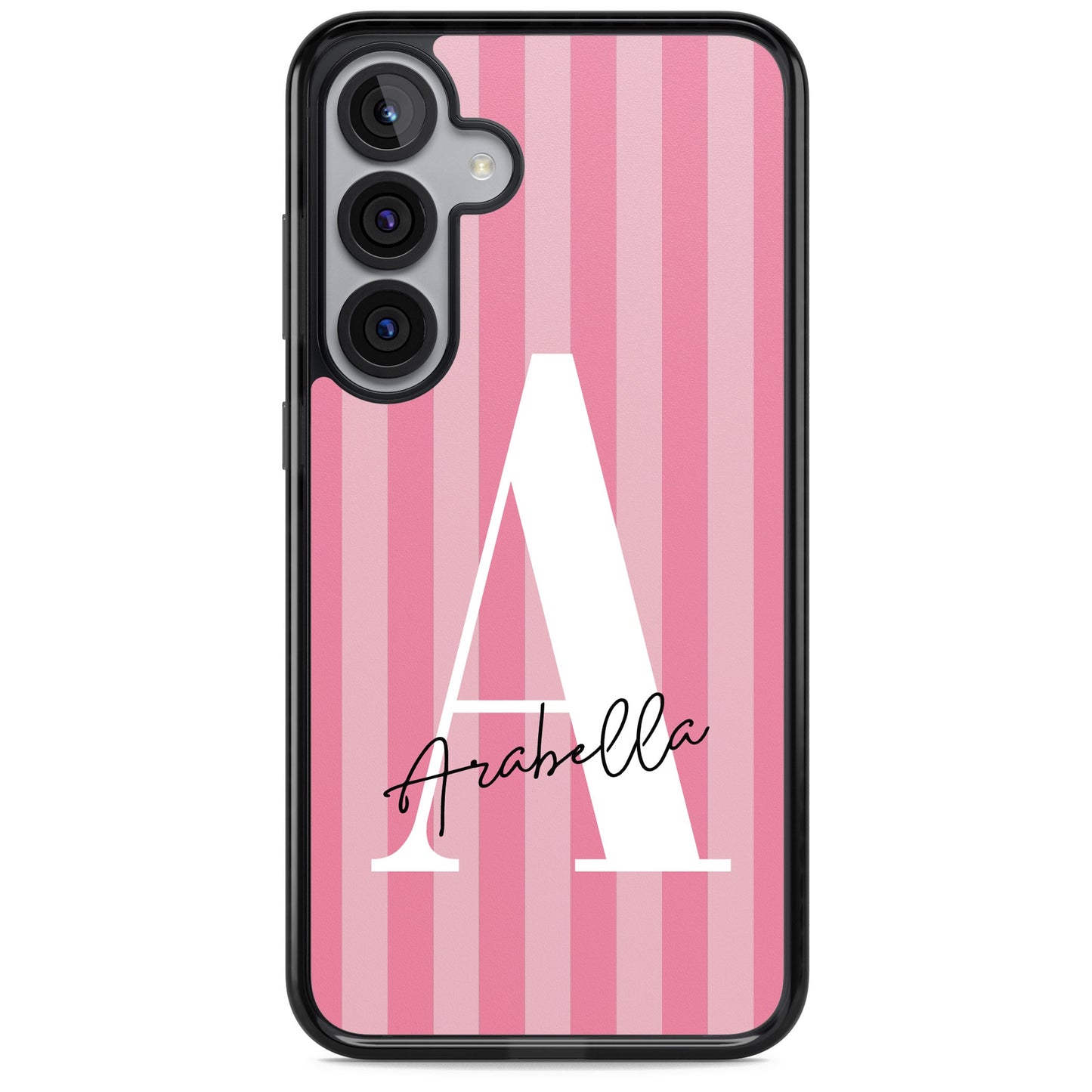 Personalised Pink Stripes Initial