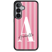 Personalised Pink Stripes Initial