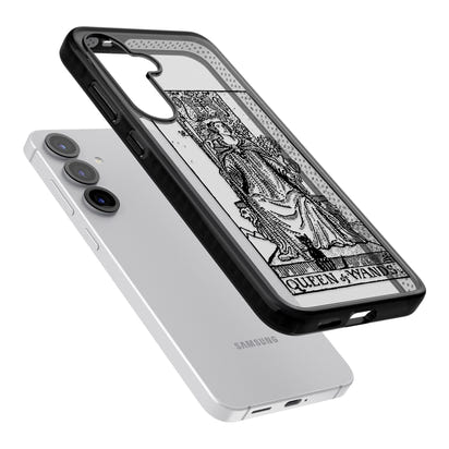 Personalisierte Tarotkarte „Königin der Stäbe“ (transparent)