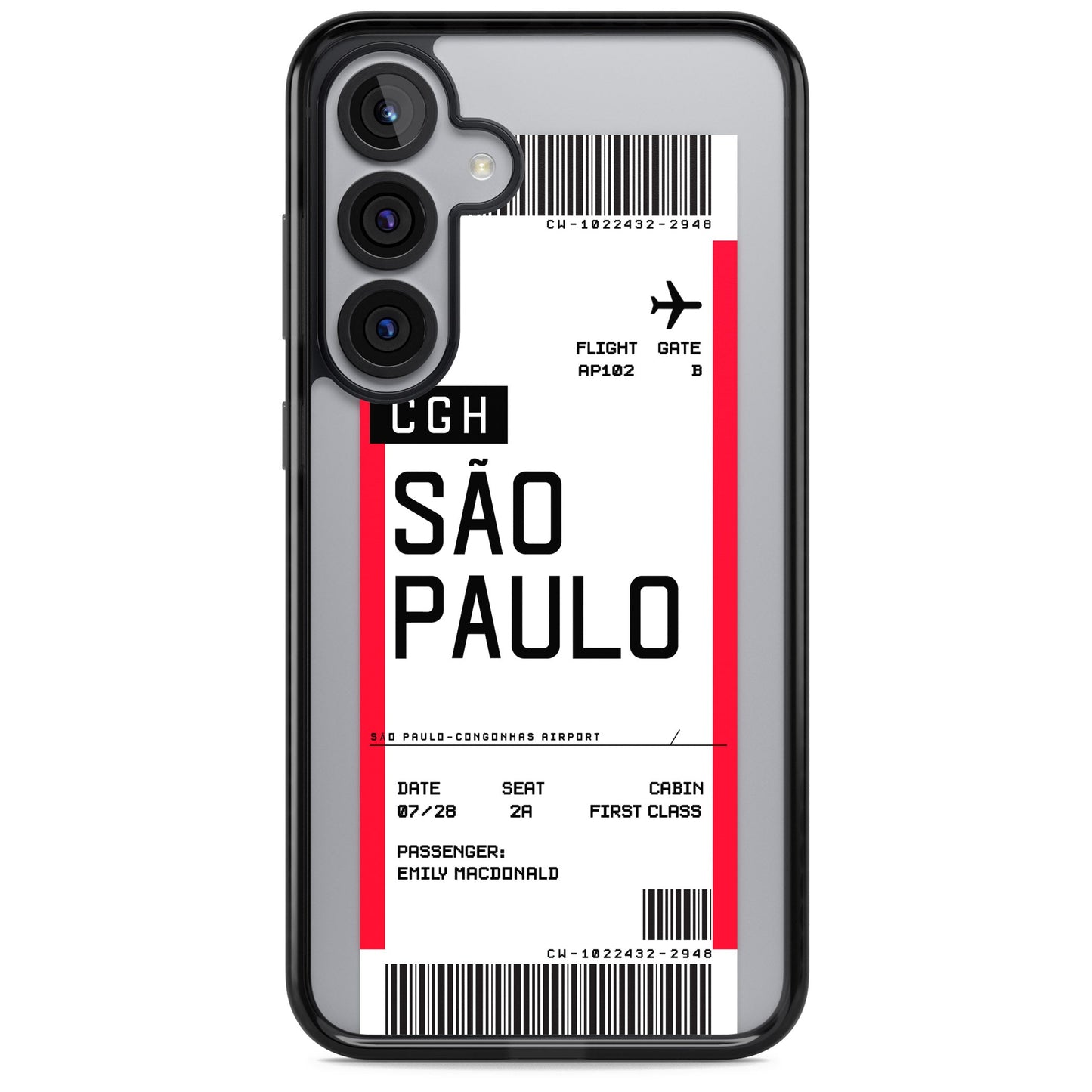 Personalisierte Bordkarte für São Paulo