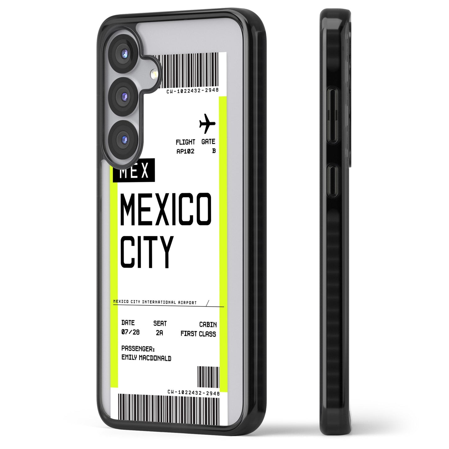 Carte d'embarquement personnalisée pour Mexico