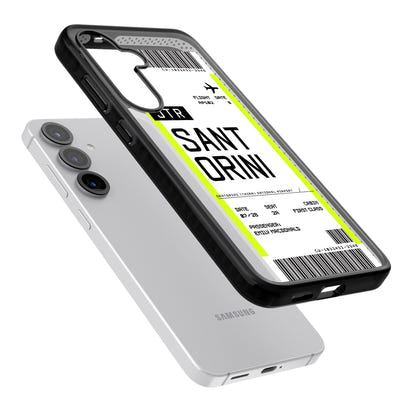 Personalisierte Bordkarte für Santorini