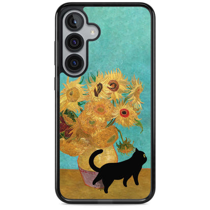 Cat with Van Gogh's Sunflowers