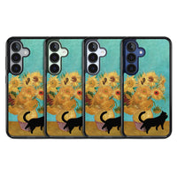 Cat with Van Gogh's Sunflowers