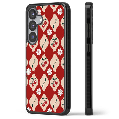 Vintage Cherry Diamond Pattern