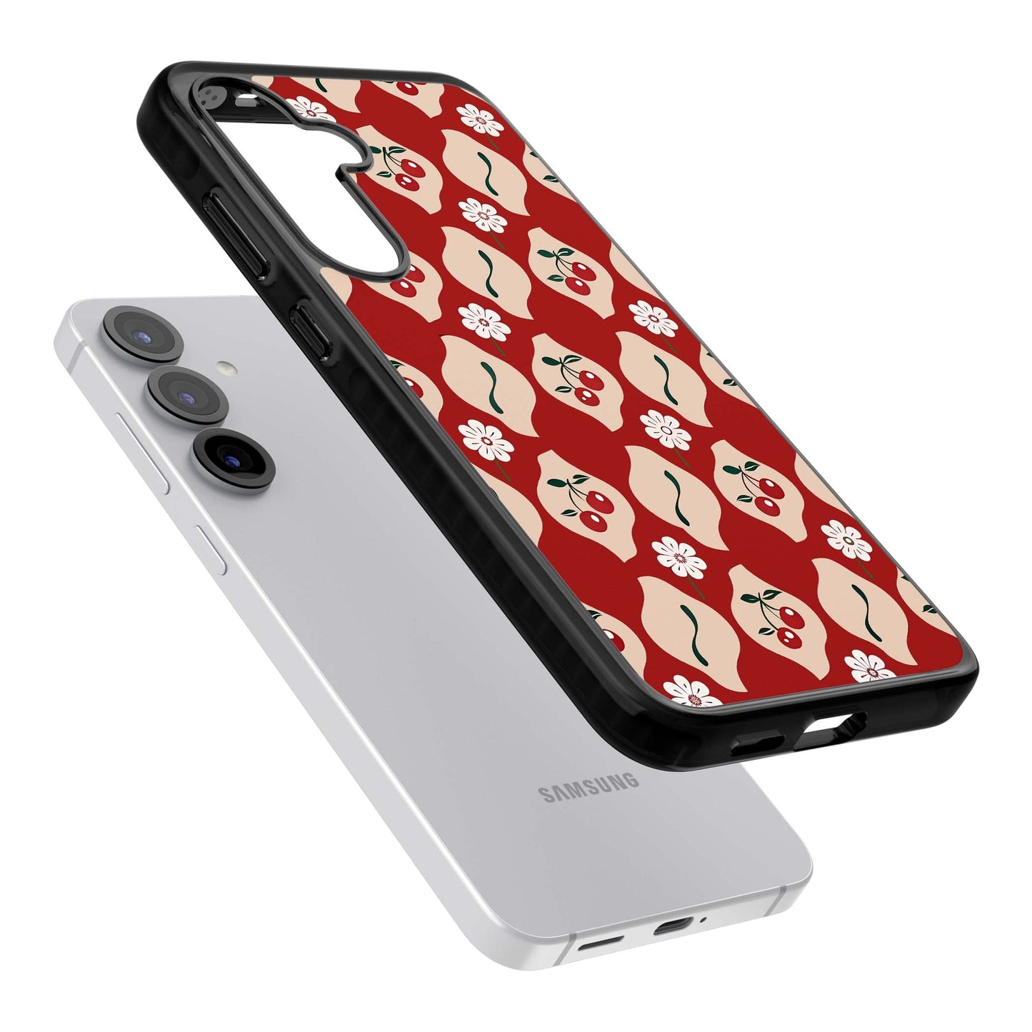 Vintage Cherry Diamond Pattern