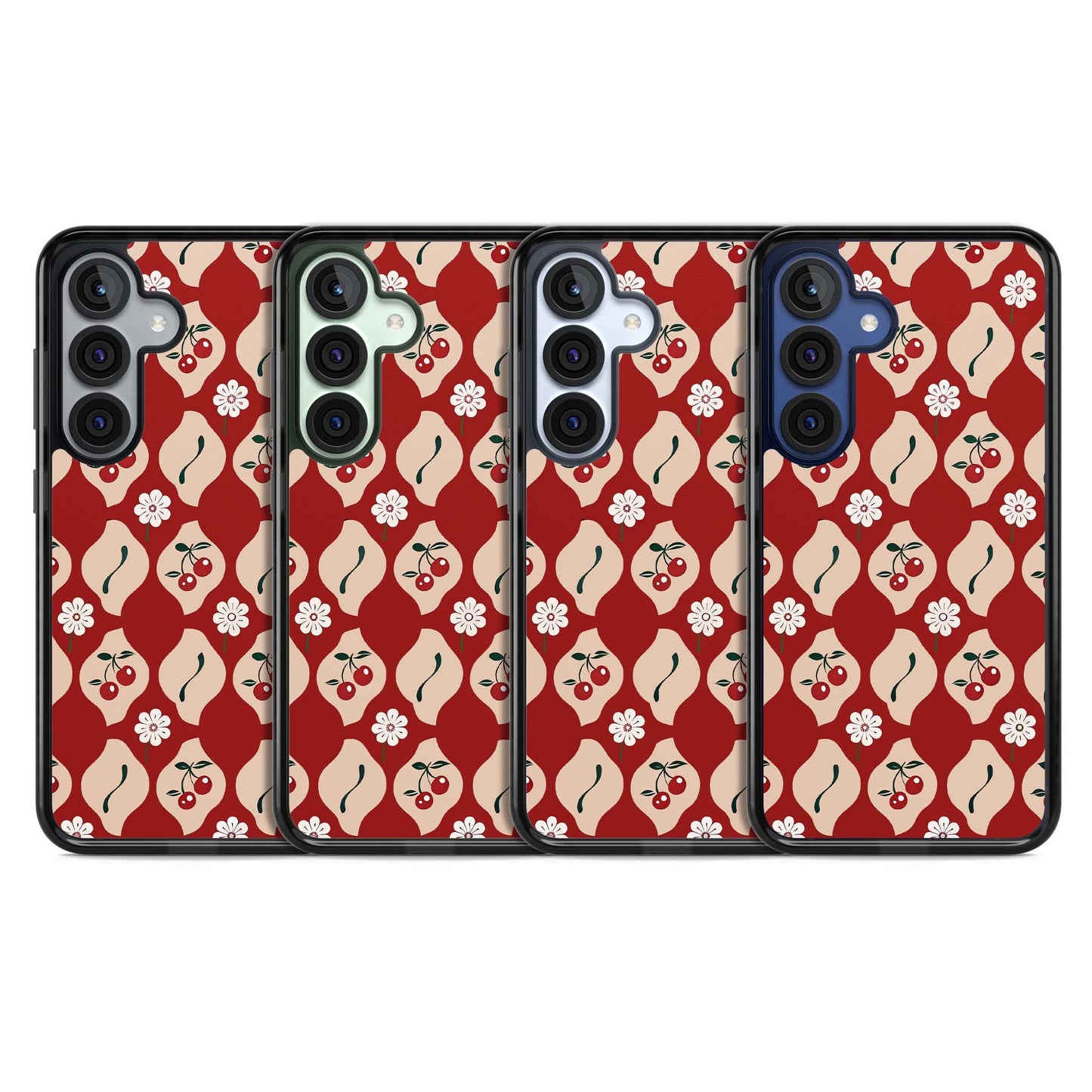 Vintage Cherry Diamond Pattern