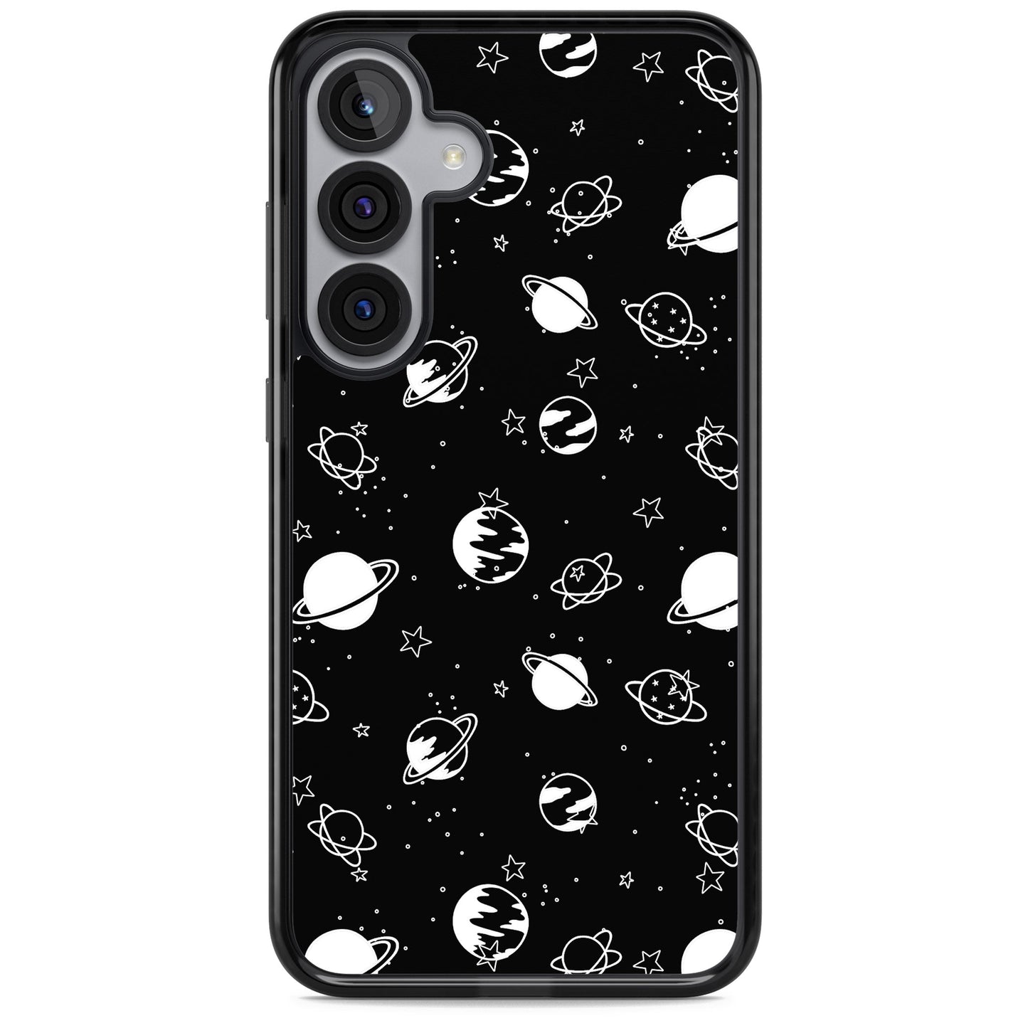 White Planets On Black