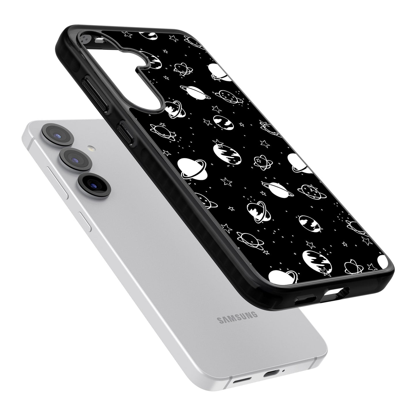 White Planets On Black