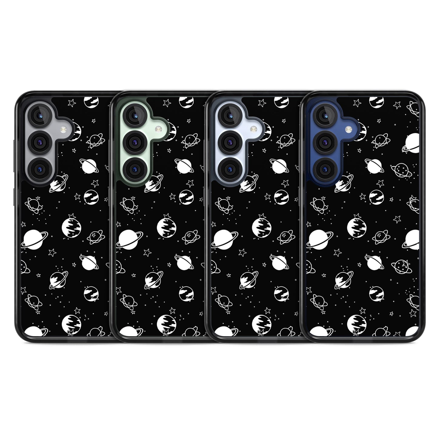 White Planets On Black