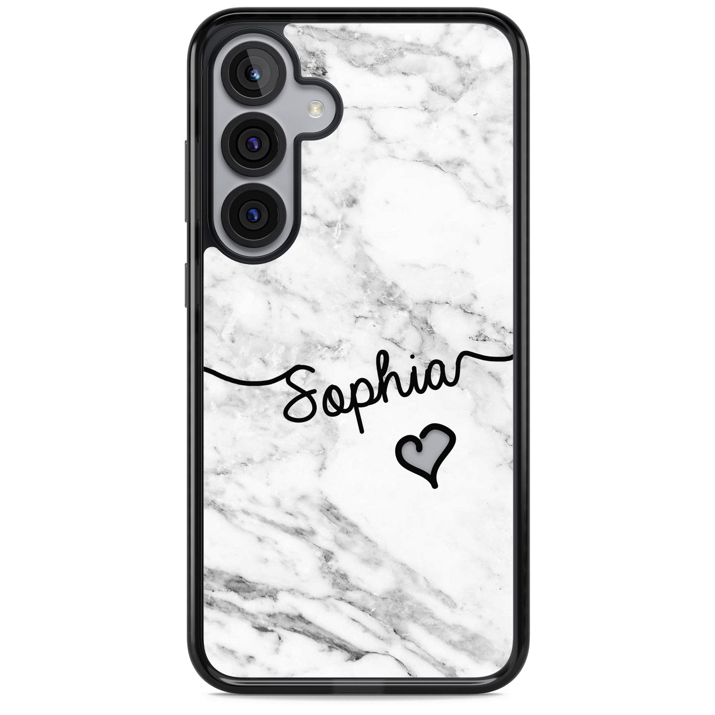 Personalised White Marble Heart