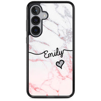 Personalised Pink Fade Marble Heart