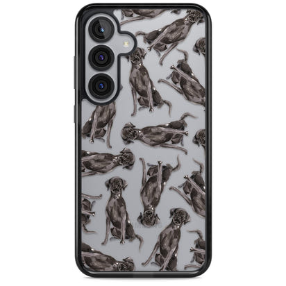 Black Labrador Watercolor Pattern