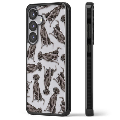 Black Labrador Watercolor Pattern