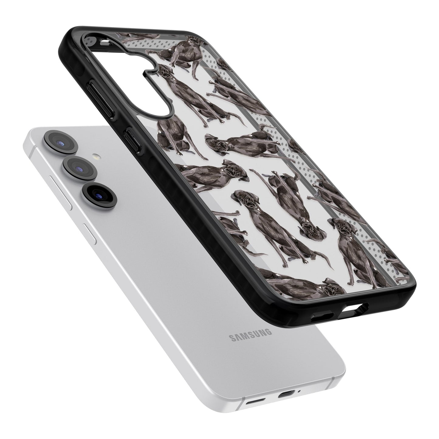 Black Labrador Watercolor Pattern