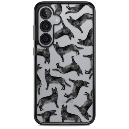 German Shepherd Pattern Black