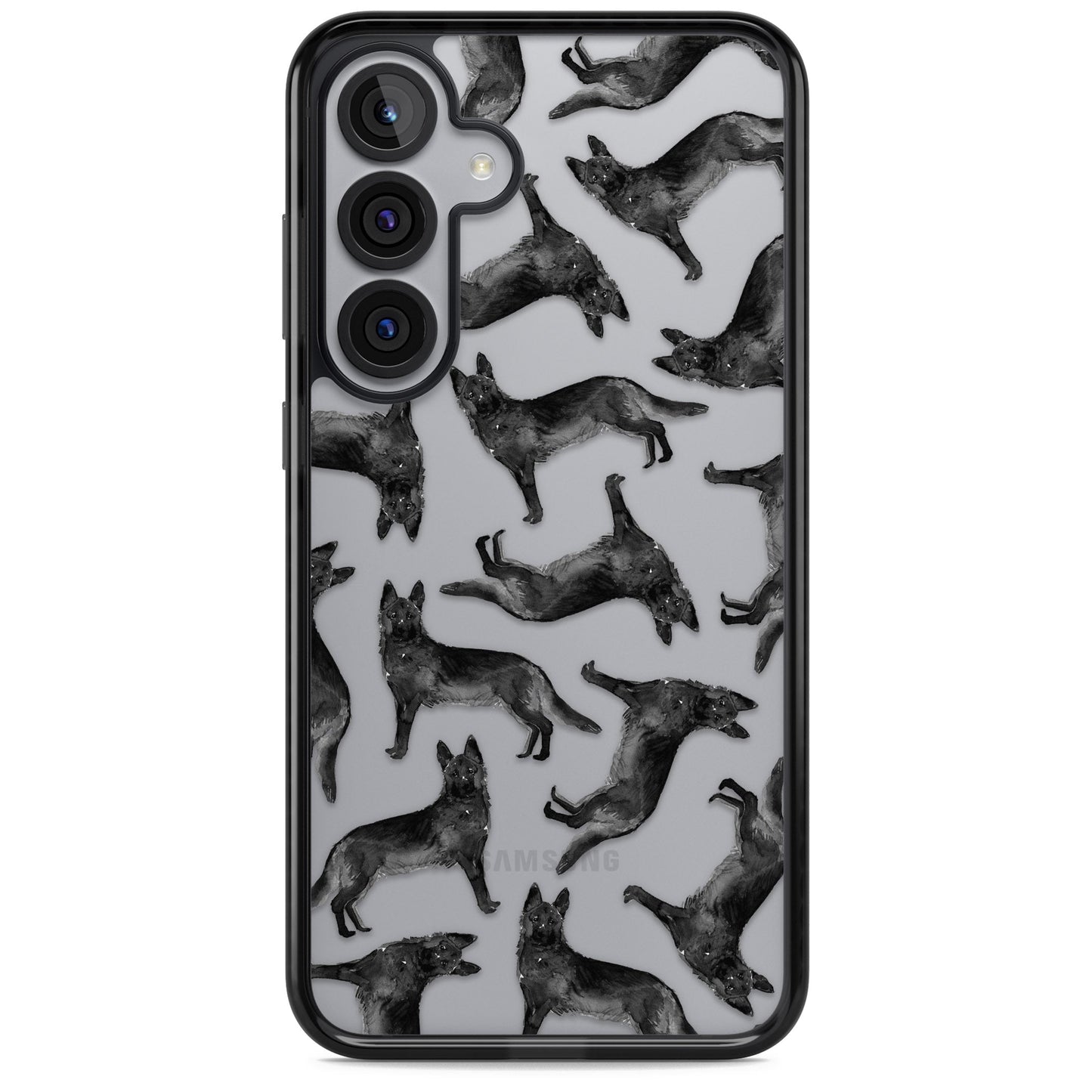 German Shepherd Pattern Black
