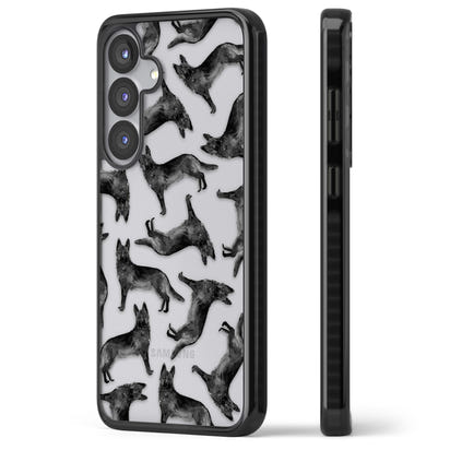 German Shepherd Pattern Black