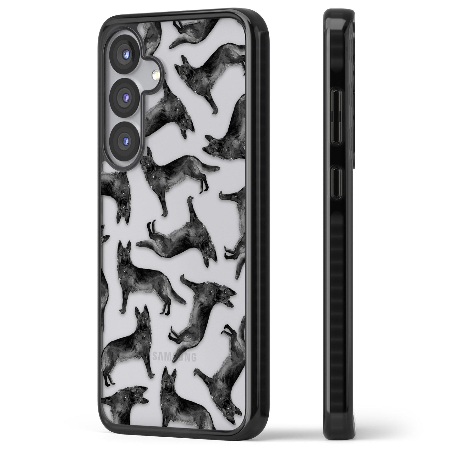 German Shepherd Pattern Black