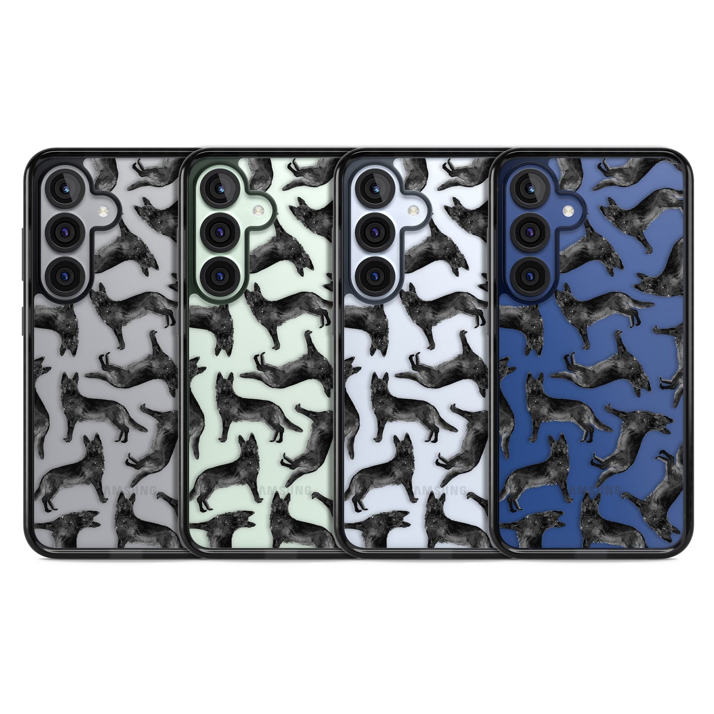 German Shepherd Pattern Black