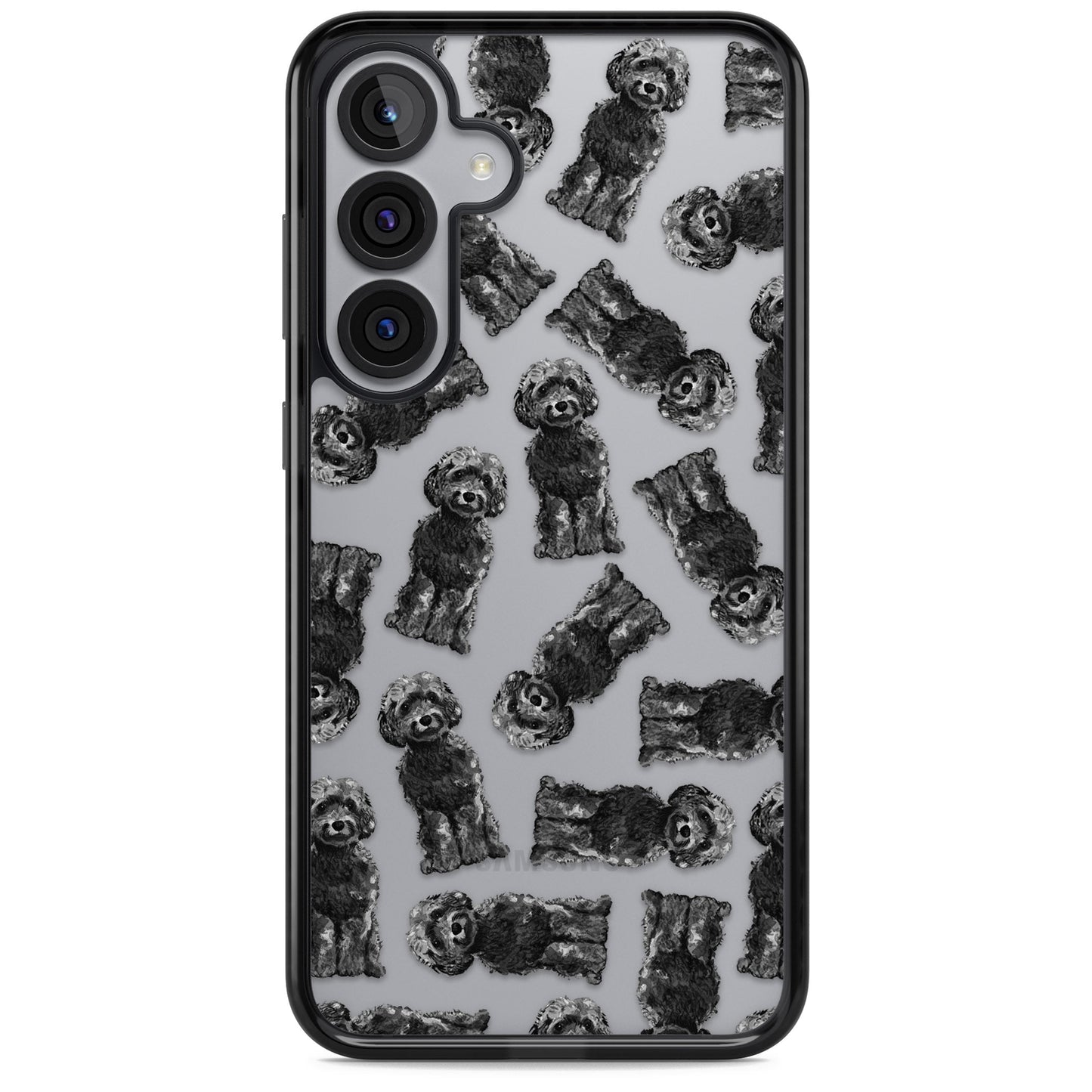 Black Cockapoo Watercolor