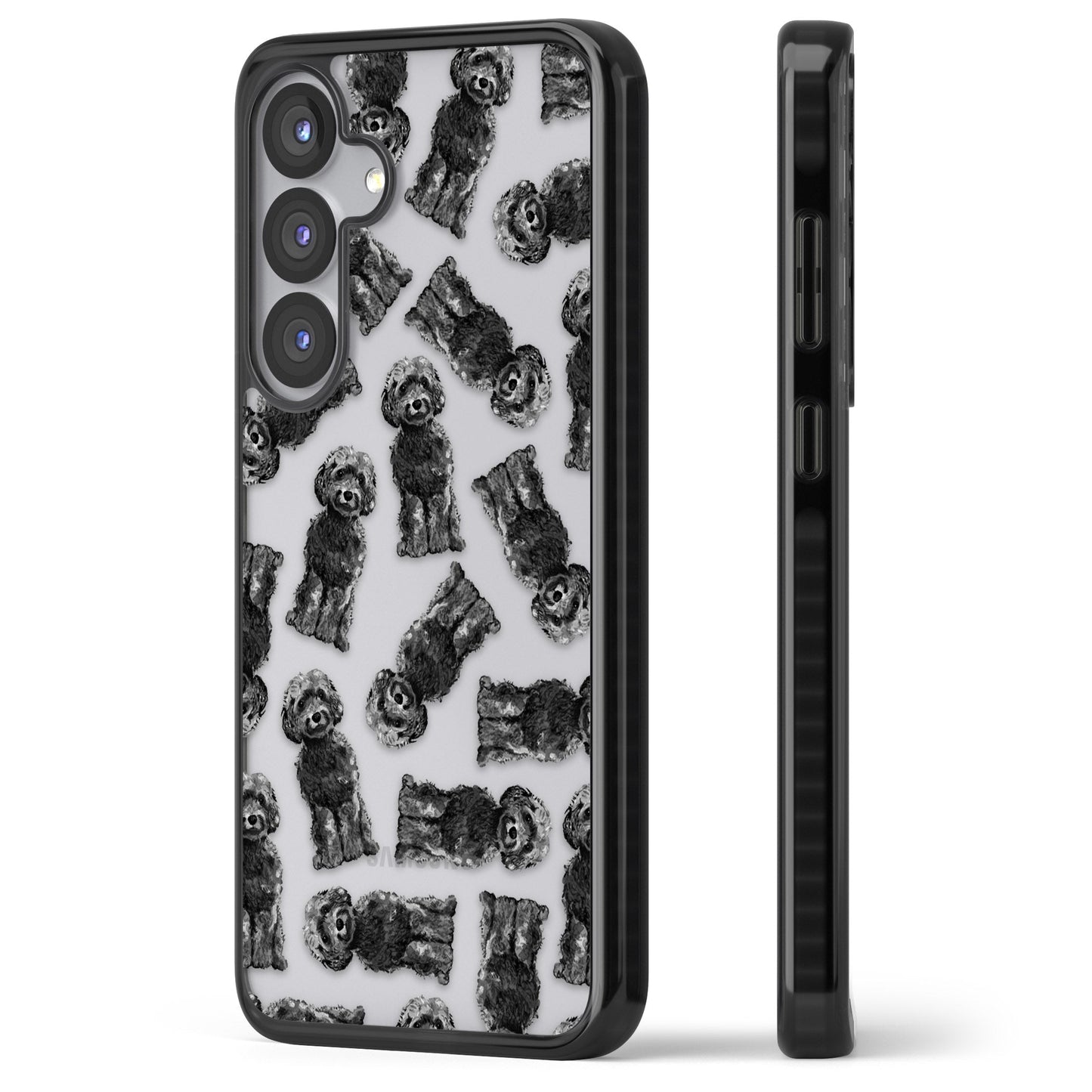 Black Cockapoo Watercolor