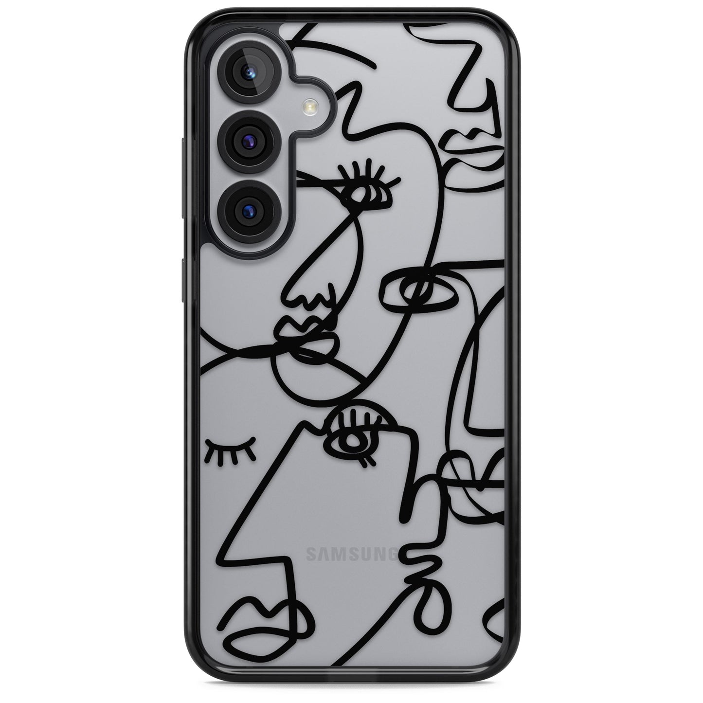 Abstract Line Art Black Clear