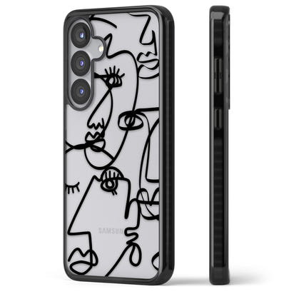 Abstract Line Art Black Clear