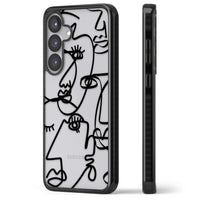 Abstract Line Art Black Clear