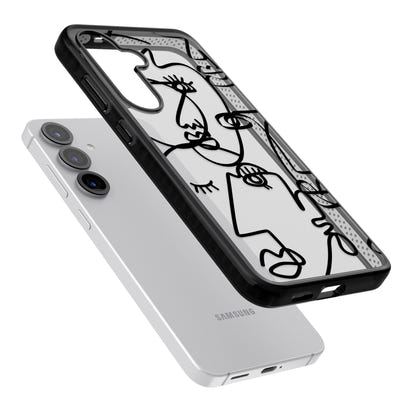 Abstract Line Art Black Clear