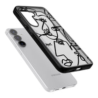 Abstract Line Art Black Clear