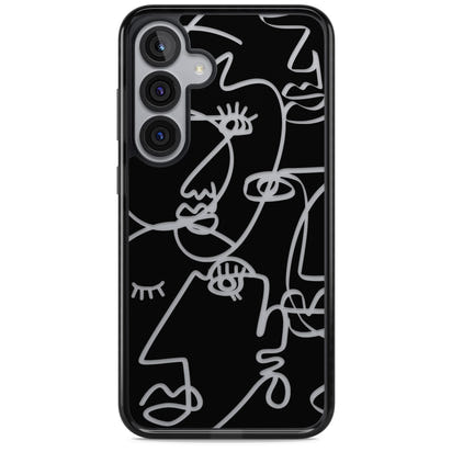 Abstract Line Art Clear Black