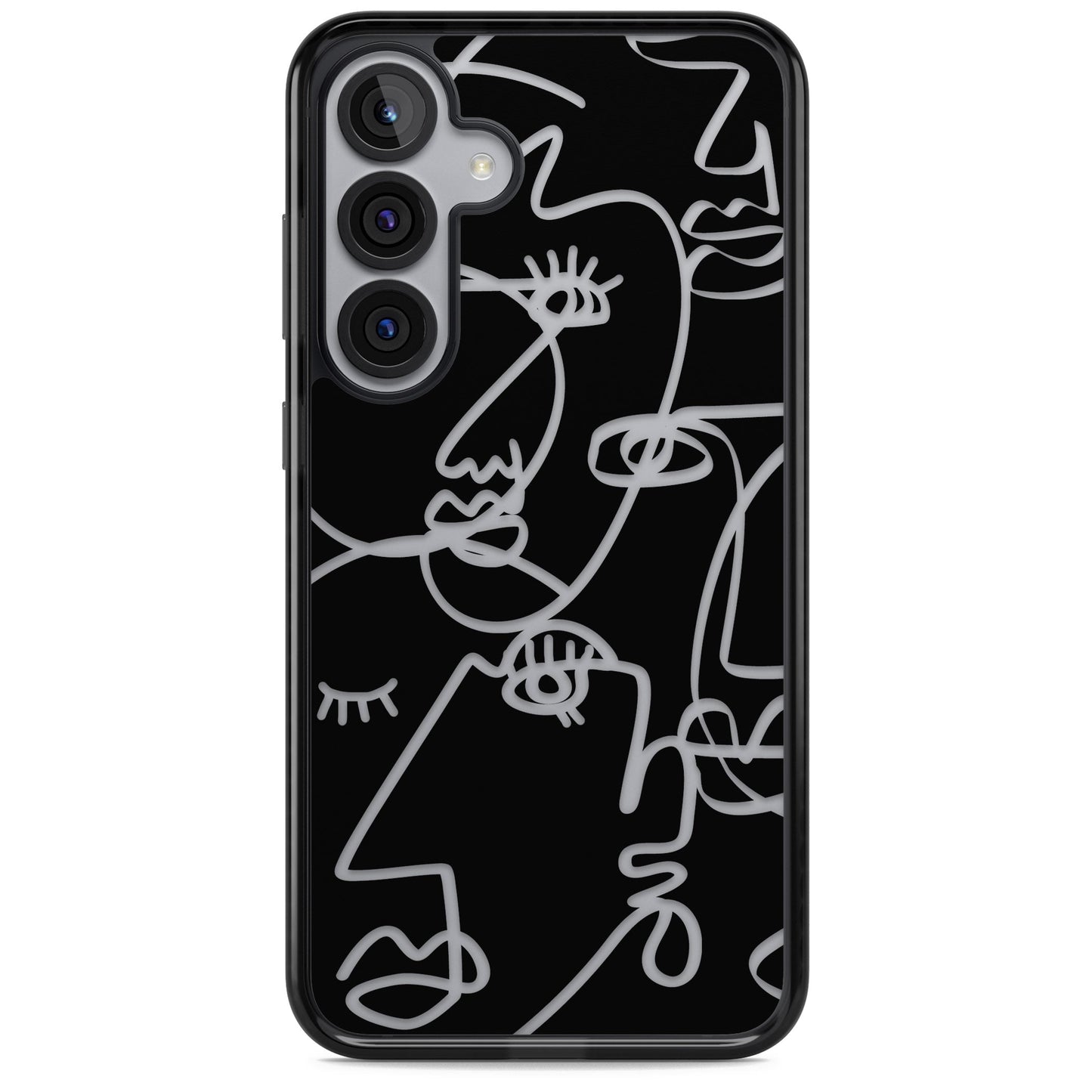 Abstract Line Art Clear Black