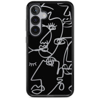 Abstract Line Art Clear Black