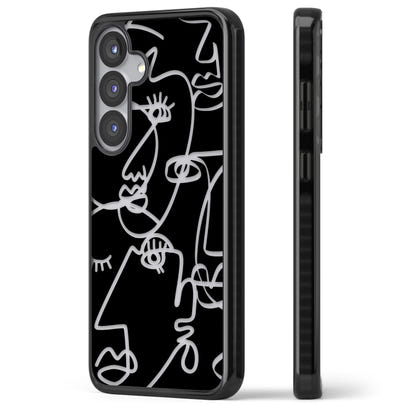 Abstract Line Art Clear Black