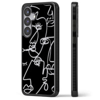 Abstract Line Art Clear Black