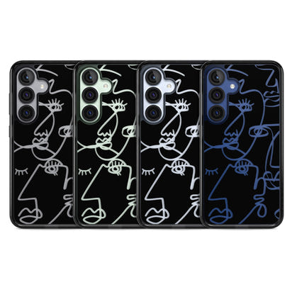 Abstract Line Art Clear Black