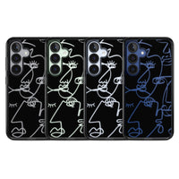 Abstract Line Art Clear Black