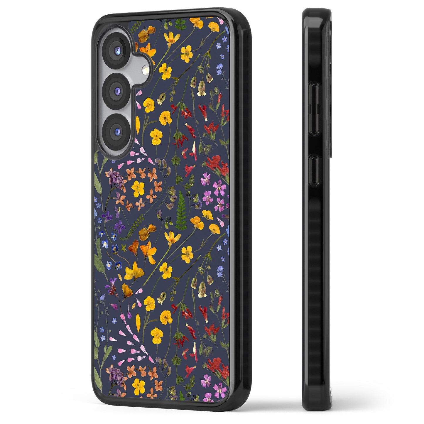 Grappe de feuilles de fleurs sauvages bleu marine