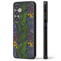 Busy Floral And Fern Design Navy