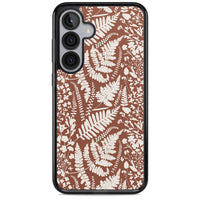 Fleurs sauvages et fougères sur terre cuite