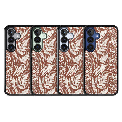 Fleurs sauvages et fougères sur terre cuite