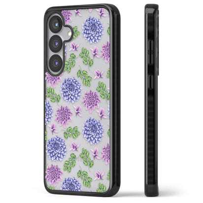 Purple Dahlias Floral