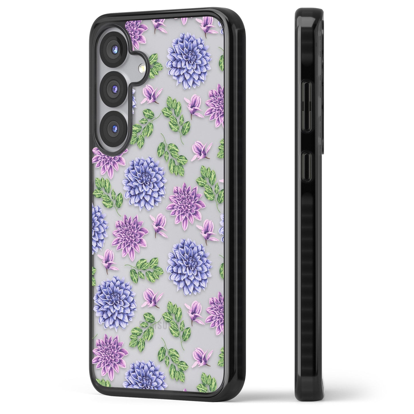 Purple Dahlias Floral