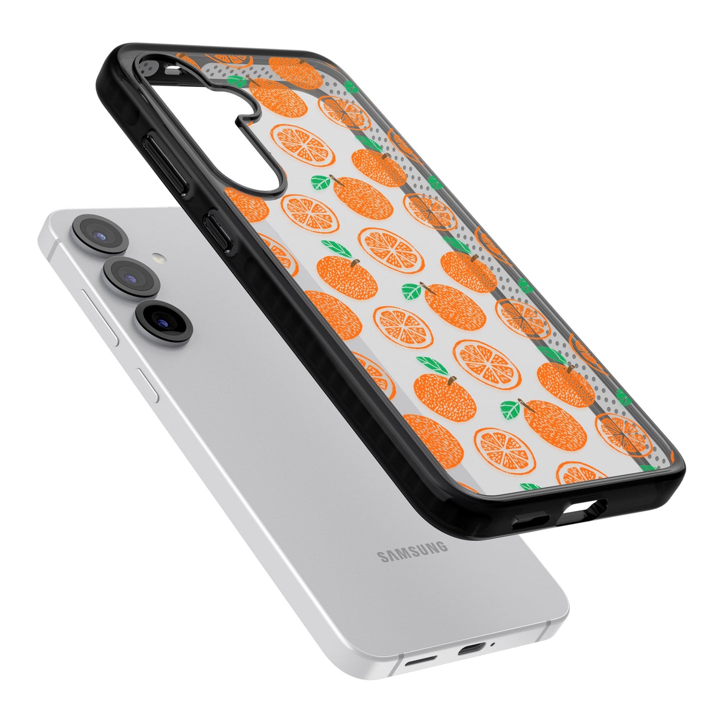 Orangefarbenes Muster